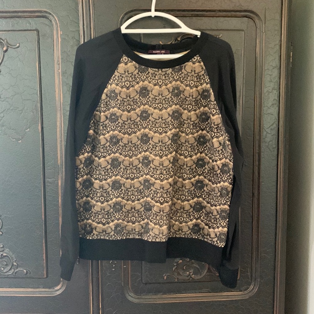 Black lace sweatshirt